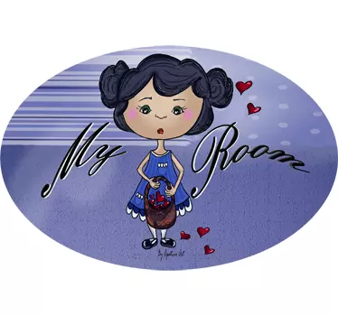 Sticker enfant ovale my room - TenStickers