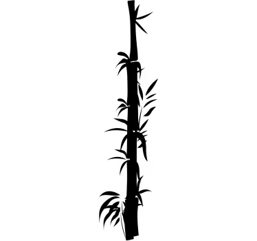 Sticker mural chambre silhouette bambou - TenStickers