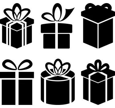 Sticker noël collection de boîtes cadeaux ardoise - TenStickers