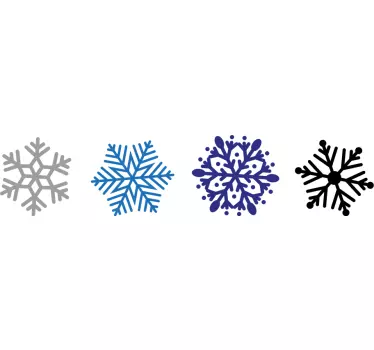 Sticker noël décorations motif flocon de neige - TenStickers