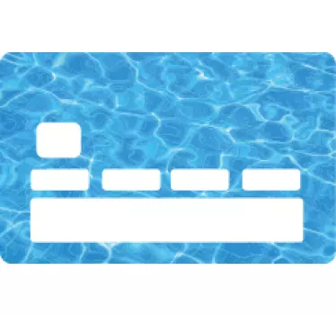 Sticker carte bancaire texture d'eau - TenStickers