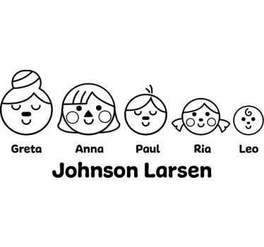 Sticker Personnalisé Boîte aux lettres avec noms et prénoms - TenStickers