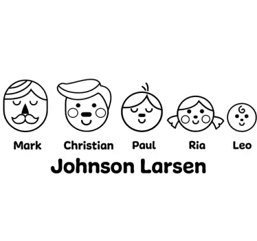 Autocollant Personnalisé Boîte lettres noms famille - TenStickers