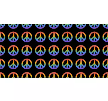 Autocollant vélo symboles de paix colorés - TenStickers