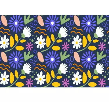 Autocollant vélo style de composition florale - TenStickers