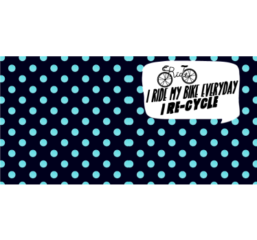 Autocollant vélo je fais du vélo tous les jours - TenStickers