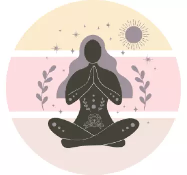 Sticker autres sports silhouette de méditation abstraite - TenStickers