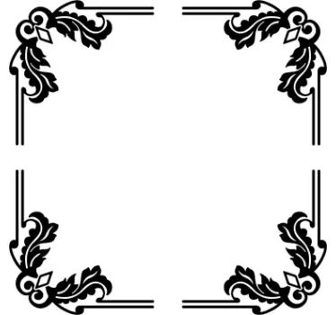 Sticker pour fenêtre ornements angles - TenStickers