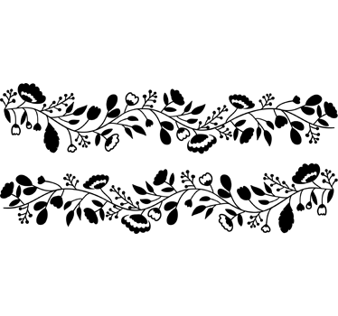 Sticker miroir floral - TenStickers