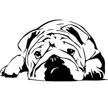 Sticker chien bulldog - TenStickers
