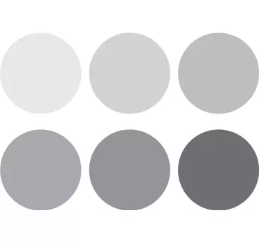 Sticker géométrique ronds gris - TenStickers