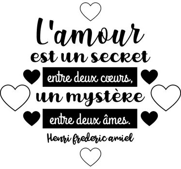 Sticker citation amour secret - TenStickers
