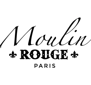 Sticker Paris Moulin Rouge monochrome - TenStickers