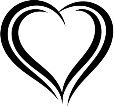 Sticker amour forme cœur simple - TenStickers