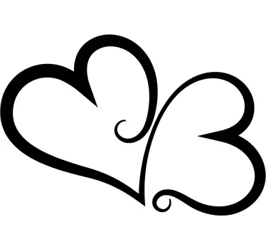 Sticker amour cœurs entrelacés - TenStickers