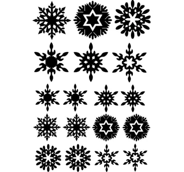 Sticker mural flocons de neige - TenStickers