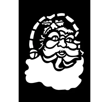 Sticker père noel pochoir - TenStickers