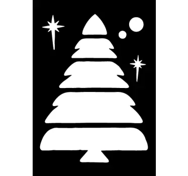 Sticker sapin noel pochoir - TenStickers