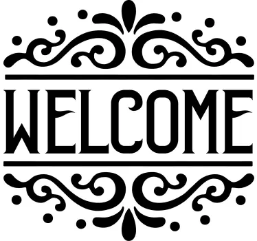 Sticker Maison design welcome vintage - TenStickers
