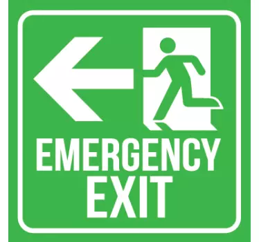 Sticker sortie de secours exit - TenStickers
