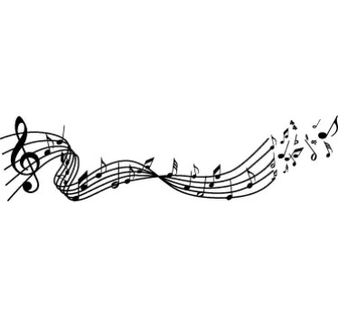 Sticker musique portée de notes - TenStickers