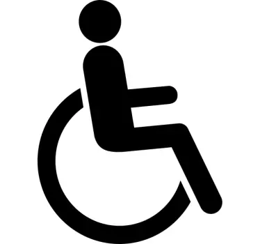 Autocollant Porte affichage fauteuil roulant - TenStickers