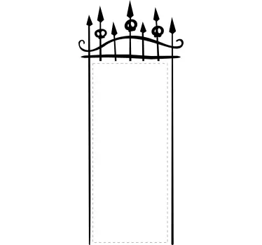 Autocollant Halloween imitation portail de cimetière pour porte - TenStickers