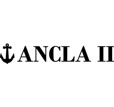 Autocollant nom de bateau avec dessin d'ancre - TenStickers