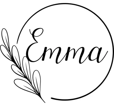 Sticker mural personnalisé avec Prénom design élégant - TenStickers