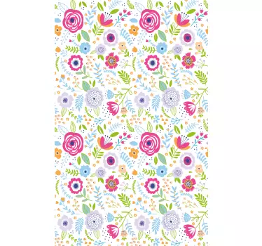 Autocollant fenêtre motif fleurs colorées - TenStickers
