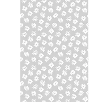 Autocollant fenêtre motif floral gris clair - TenStickers