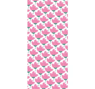 Autocollant fenêtre fleurs roses - TenStickers