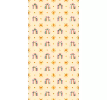 Autocollant fenêtre fleurs et arcs-en-ciel - TenStickers