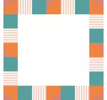 Sticker miroir cadre géométrique coloré - TenStickers