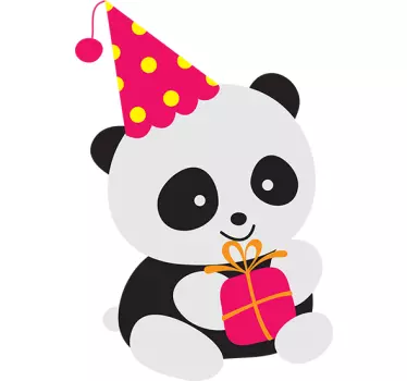 Sticker panda fête - TenStickers
