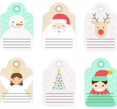 Autocollant étiquette personnalisable pour cadeaux de Noël - TenStickers
