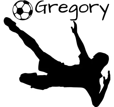 Sticker personnalisable footballeur - TenStickers