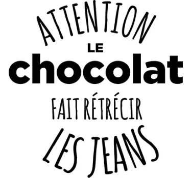 Sticker cuisine jeans chocolat - TenStickers