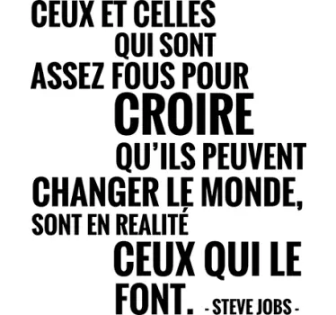 Sticker bureau citation Steve Jobs - TenStickers