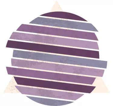 Autocollant mural motif cercle et triangle mauves - TenStickers