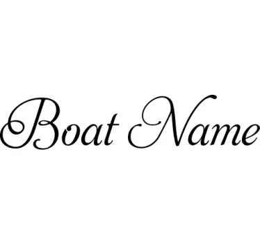 Autocollant nom de bateau style élégant - TenStickers