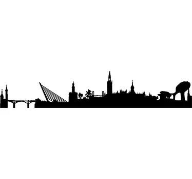 Sticker skyline silhouette Séville - TenStickers