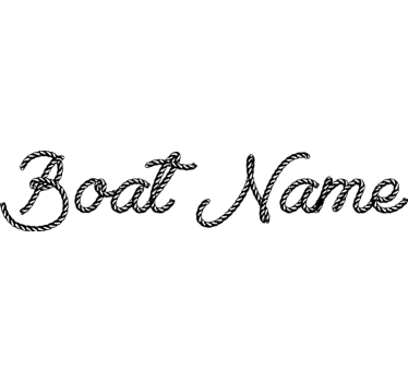 Autocollant nom de bateau effet corde  - TenStickers