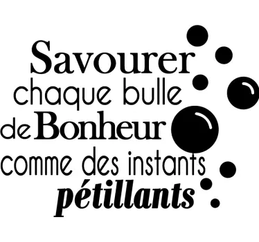 Sticker salle de bain savourez votre espace - TenStickers