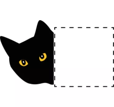 Autocollant pour interrupteur chat qui se cache - TenStickers
