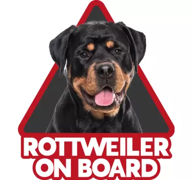 Autocollant pour voiture Rottweiler à bord - TenStickers