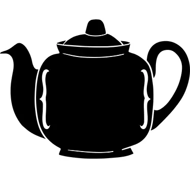 sticker théière de couleur noire - TenStickers