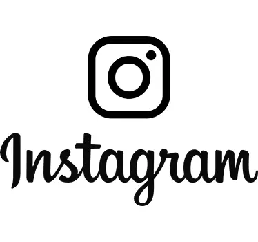 Sticker monochrome logo Instagram - TenStickers