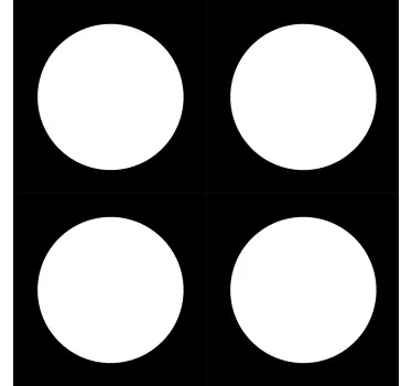 Autocollant pour porte en forme de cercle - TenStickers