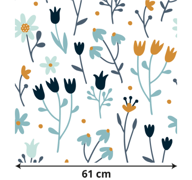 Adhésif meuble fleurs minimalistes - TenStickers